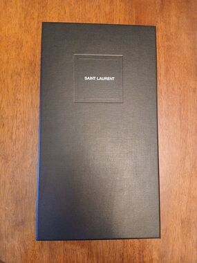 Saint Laurent Black Empty Textured Logo Shoe Box